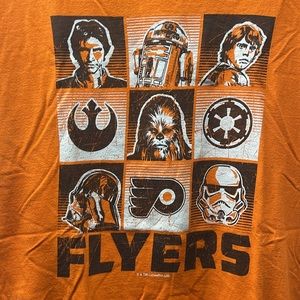 Star Wars Philadelphia Flyers Orange Tshirt